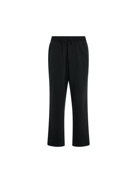 French Terry Straight Pants in Black