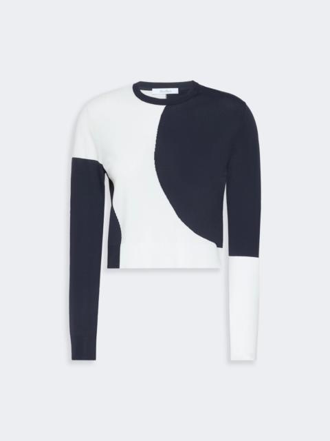 Max Mara VETUSTA Slim-fit viscose crepe sweater - WHITE