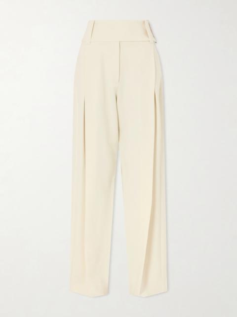 Sportmax Soblo Pleated Woven Wide-leg Pants