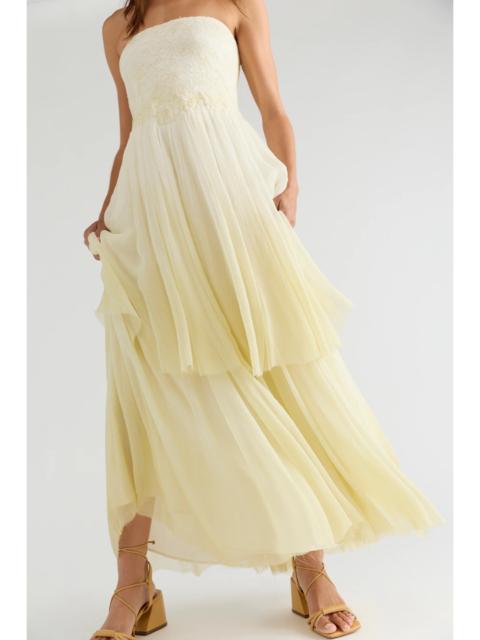 FREE PEOPLE Nigel Preston Romance Strapless Maxi Dress