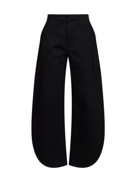 Alaïa Black cotton denim petal jeans