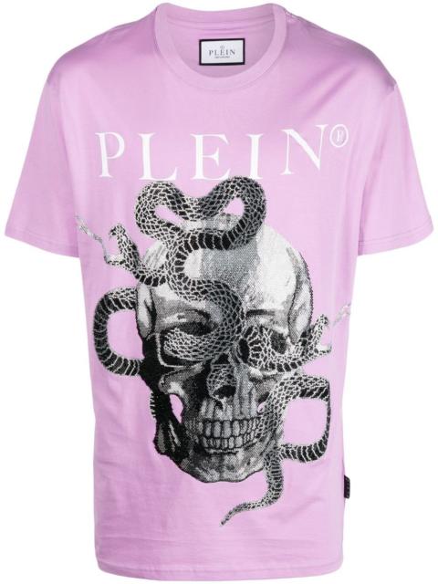 PHILIPP PLEIN Snake-print short-sleeve T-shirt
