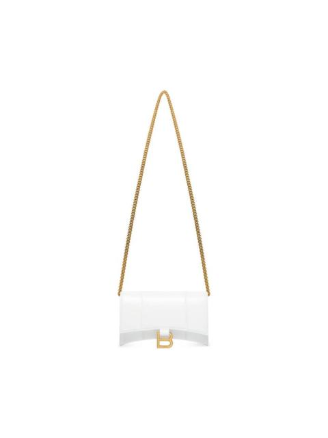 Women's Hourglass Wallet On Chain Box in White