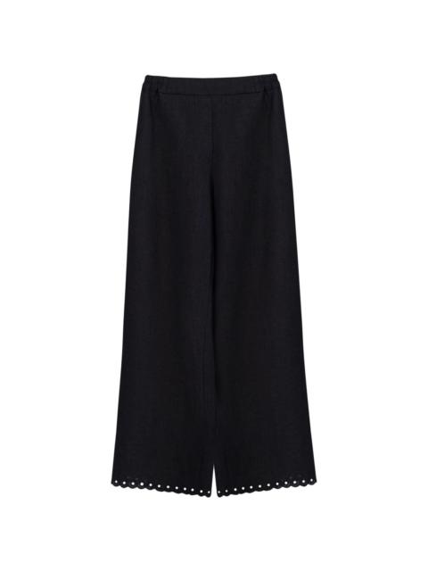 SLEEPER Sofia wide-leg linen trousers