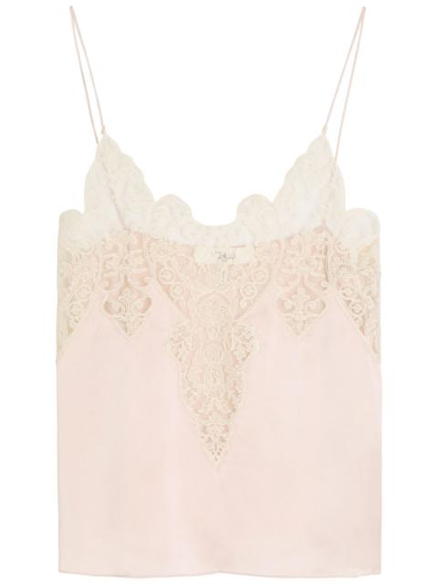 Chloe Lace-trim Silk Camisole top
