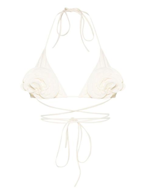 MAGDA BUTRYM floral-appliquÃ© bikini top