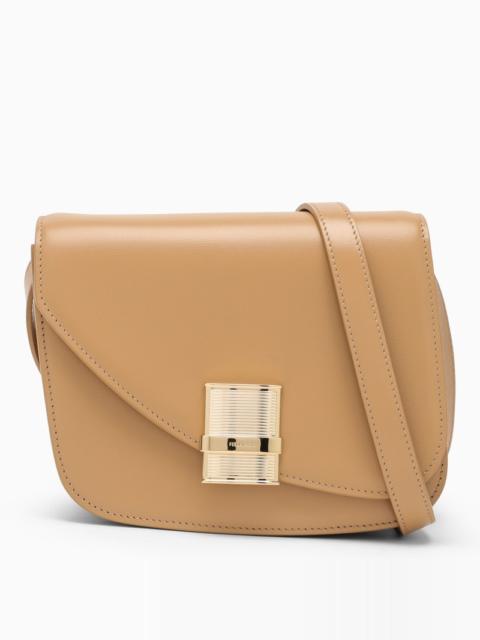 FERRAGAMO Fiamma S camel-coloured shoulder bag