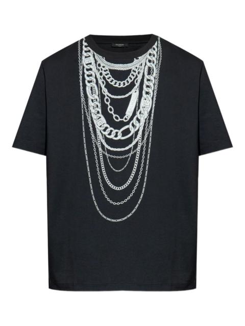 Balmain chain-print T-shirt