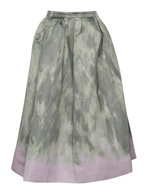 Brushstrokes A-Line Full Midi Skirt