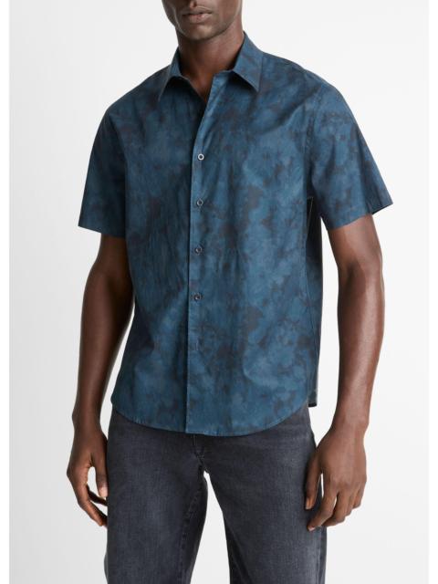 Vince Dyed Camouflage Cotton Short-Sleeve Button-Front Shirt