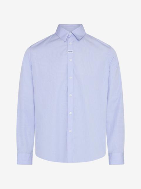 Martine Rose vertical-stripe logo-patch shirt