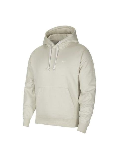 Men's Nike Logo Embroidered Solid Color Fleece Lined White DA0316-072