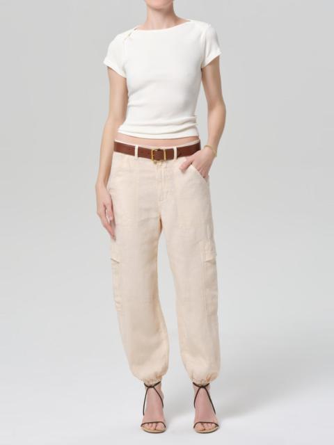 Citizens of Humanity Ciela Linen Balloon Utility In Shrimp