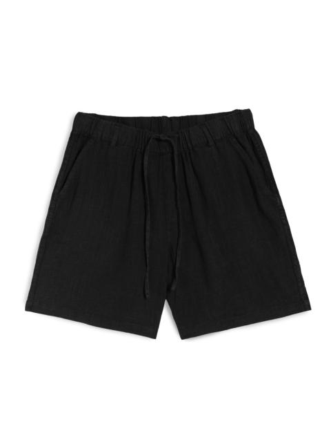 Bather Black Linen Leisure Short