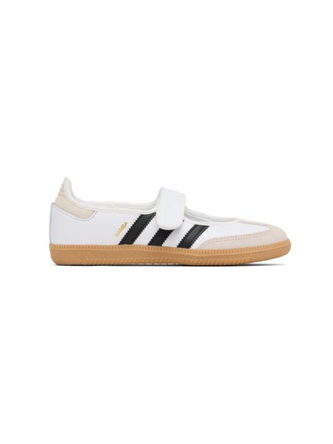 adidas Originals White Samba Jane Ballerina Flats