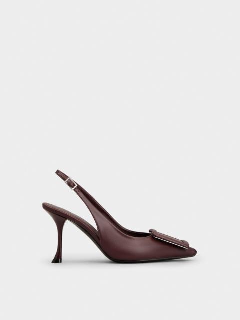 Roger Vivier Viv' in The City Slingback Pumps in leather