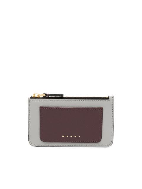 Marni saffiano logo-print wallet