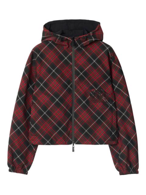 Burberry check-pattern hooded jacket