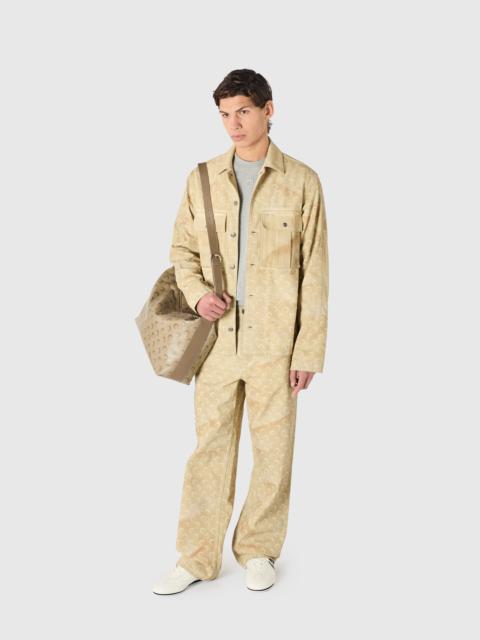 Marine Serre Faded moon denim trucker jacket