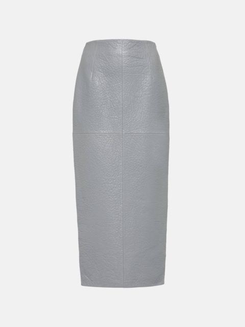 Prada High-rise leather pencil skirt