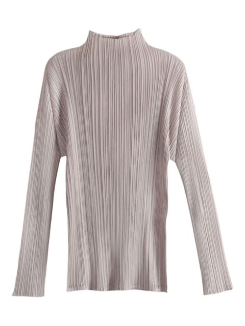 Pleats Please Issey Miyake Basics pleated high-neck top