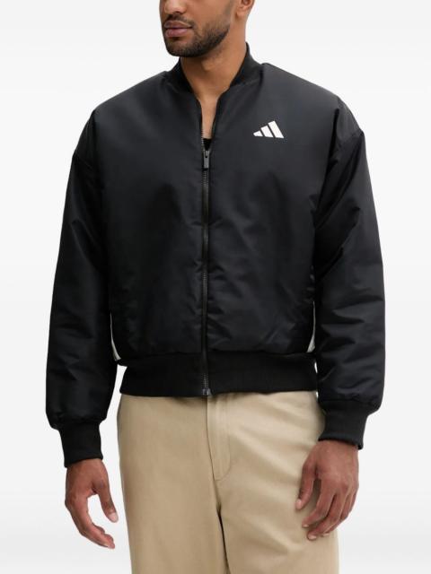 adidas logo-detail bomber jacket