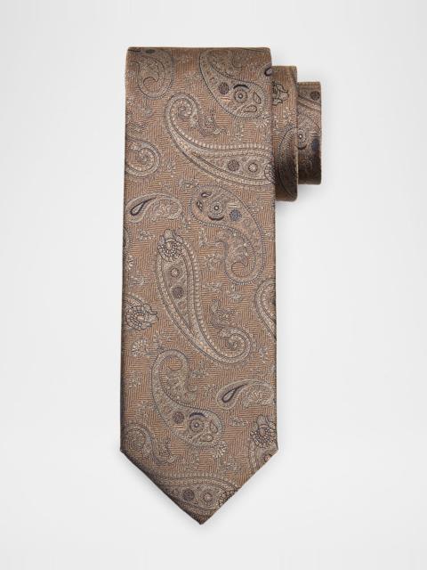 Canali Men's Tonal Paisley Silk Jacquard Tie