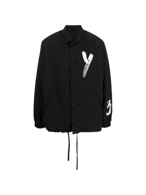 Y-3 logo-print shirt jacket