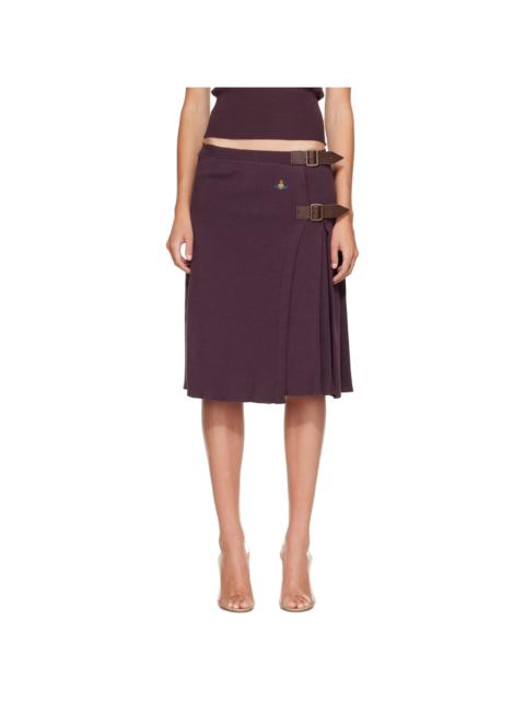 Vivienne Westwood Purple Alex Kilt Midi Skirt