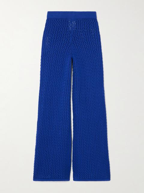 ESCVDO Espina Crocheted Cotton Flared Pants
