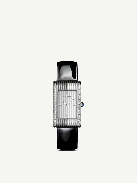 Boucheron WA030405 Reflet medium stainless-steel, diamond and sapphire cabochon watch