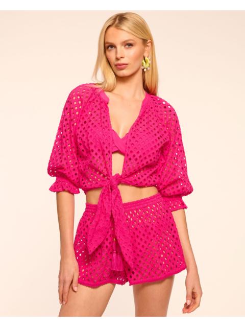 RAMY BROOK Rashida Cutout Eyelet Coverup Top