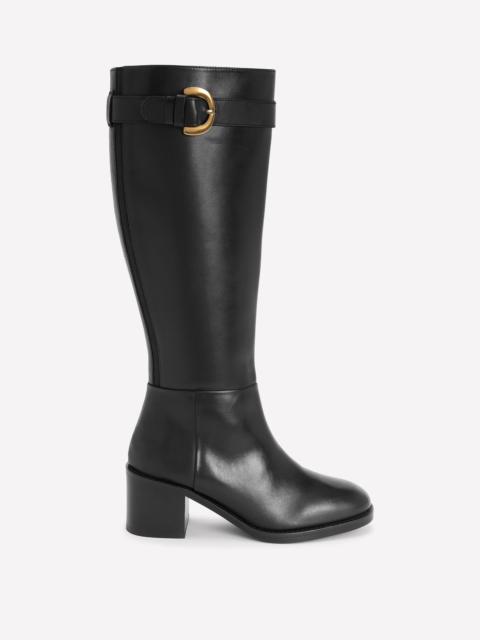 BODEN Buckle Detail Knee Boot-Black
