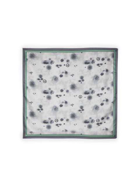 GIORGIO ARMANI logo-print silk foulard scarf