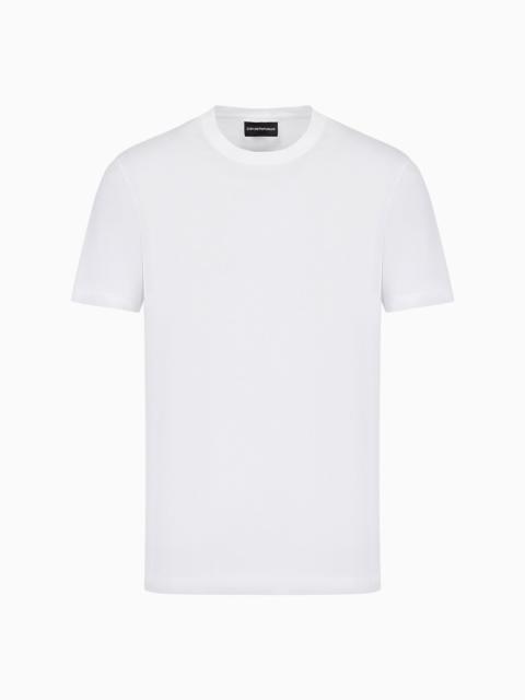 EMPORIO ARMANI Jersey T-shirt with jacquard logo