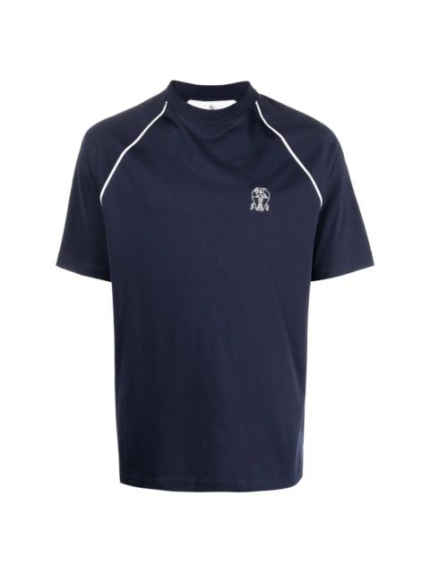 embroidered-logo T-shirt