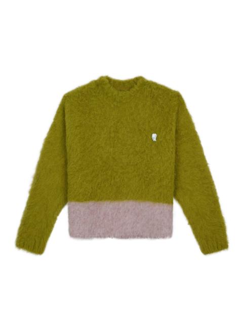 BRAIN DEAD Super Hairy Boxy Knit Sweater - Lime
