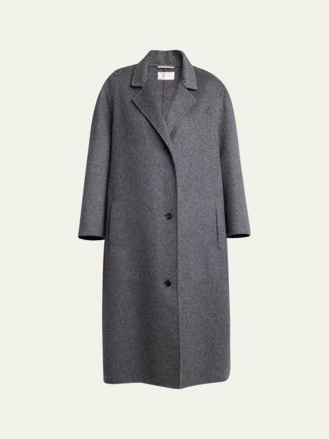The Row Gustaf Cashmere-Silk Single-Breasted Coat