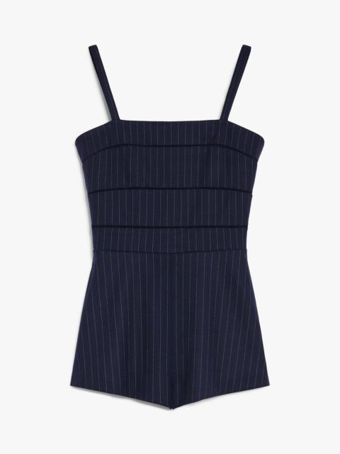 Max Mara ANFORA1234 Pinstripe wool playsuit