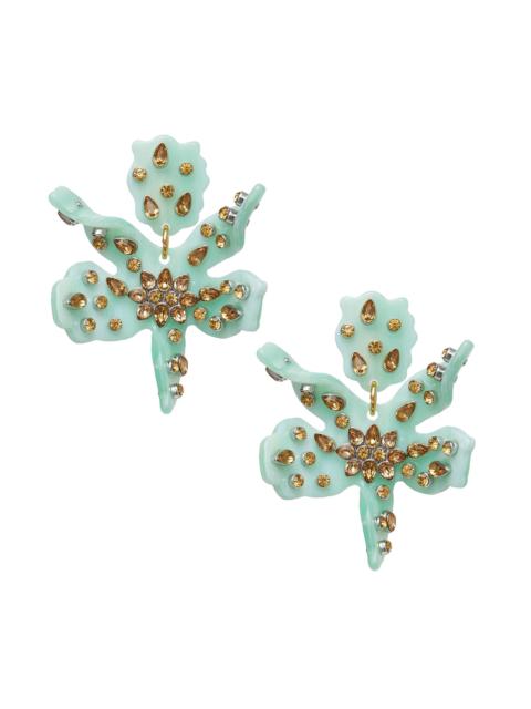 LELE SADOUGHI Women's Paper Lily 14K-Gold-Plated & Crystal Earrings - Jade