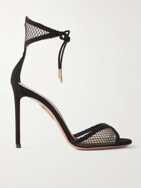 Wicked 105 suede-trimmed mesh sandals