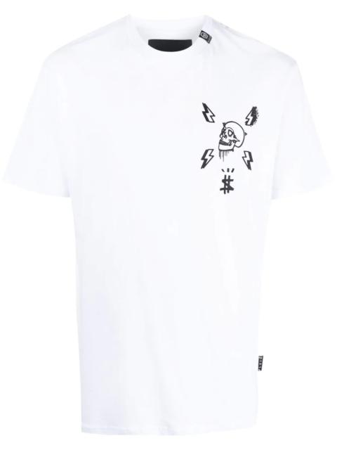skull-print cotton T-shirt