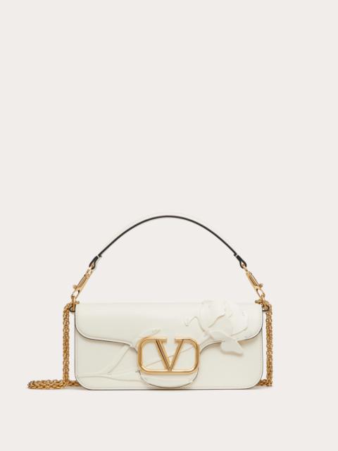 Valentino VALENTINO GARAVANI LOCÒ SHOULDER BAG WITH APPLIQUE FLOWERS