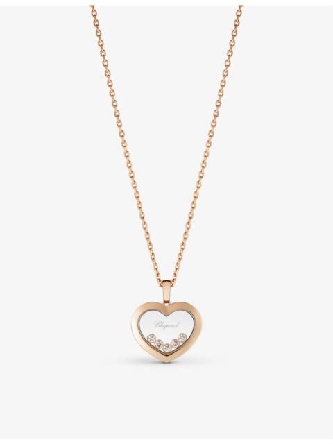 Chopard Happy Diamonds 18ct rose-gold and 0.25ct diamond necklace