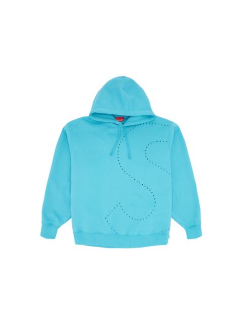 Supreme Supreme Laser Cut S Logo Hooded Sweatshirt Cyan