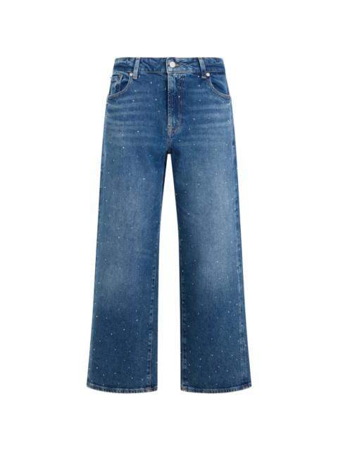 7 For All Mankind crystal-embellished stovepipe jeans