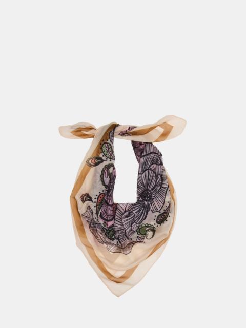 STEVE MADDEN BOHO FLORAL SQUARE SCARF IVORY