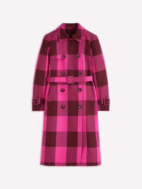 BODEN Cheltenham Trench Coat-Pink Peony, Chestnut Gingham
