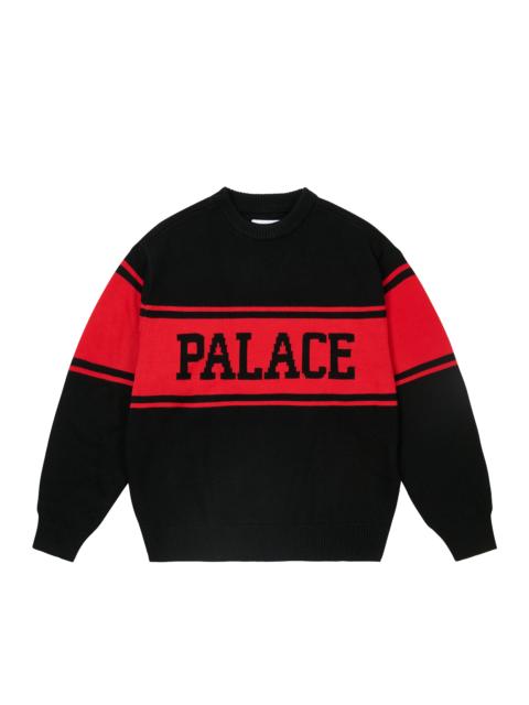 PALACE COLLEGE STRIPE KNIT BLACK