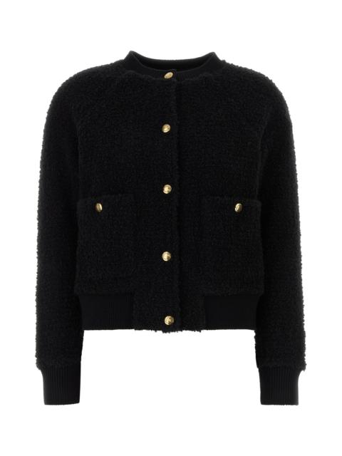 Moncler Black teddy bomber jacket